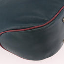 LOEWE Shoulder Bag Leather Green Silver Auth 187866A-9
