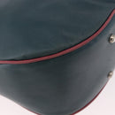 LOEWE Shoulder Bag Leather Green Silver Auth 187866A-15