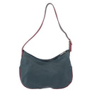 LOEWE Shoulder Bag Leather Green Silver Auth 187866A-2