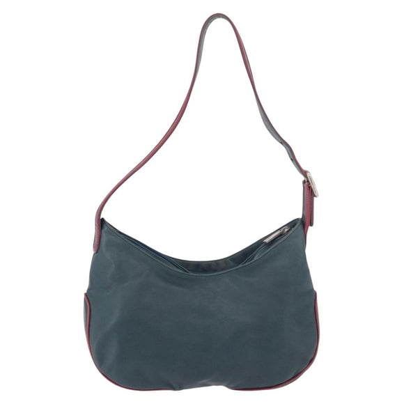 LOEWE Shoulder Bag Leather Green Silver Auth 187866A