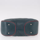 LOEWE Shoulder Bag Leather Green Silver Auth 187866A-5