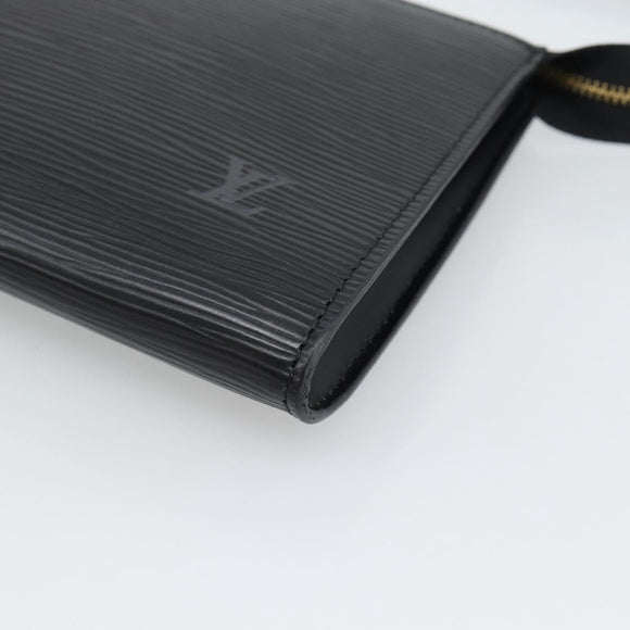 LOUIS VUITTON Epi Pochette Accessoires Pouch Black M52982 LV Auth 187872A