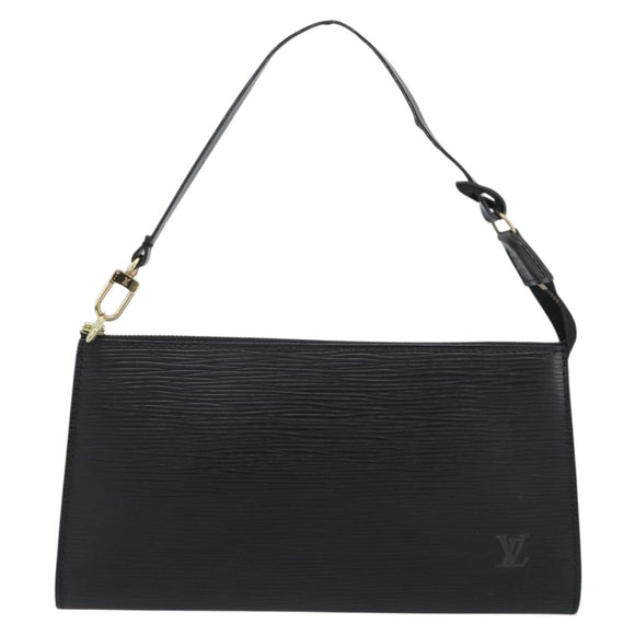 LOUIS VUITTON Epi Pochette Accessoires Pouch Black M52982 LV Auth 187872A