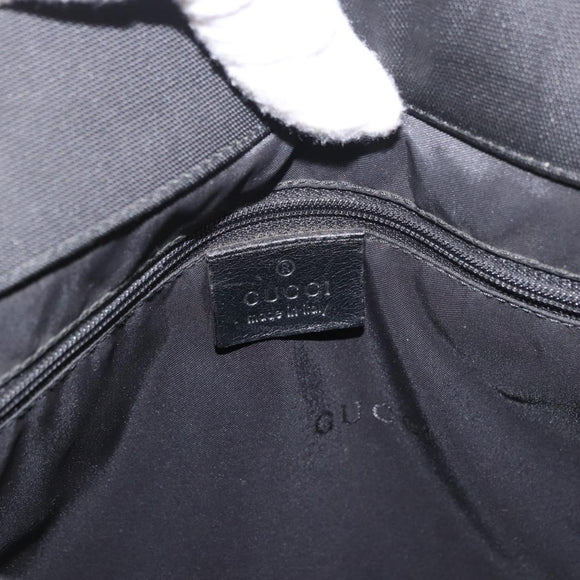 GUCCI Bamboo Tote Bag Canvas Black Silver 002 1016 Auth 187874