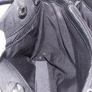 GUCCI Bamboo Tote Bag Canvas Black Silver 002 1016 Auth 187874-19