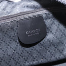 GUCCI Bamboo Tote Bag Canvas Black Silver 000 1014 0575 Auth 187875A-17