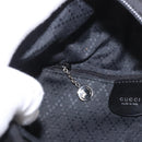 GUCCI Bamboo Tote Bag Canvas Black Silver 000 1014 0575 Auth 187875A-20