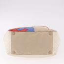 CHANEL No. 5 Wild Stitch Chain Tote Bag Canvas Ivory Silver CC Auth 187876A-6