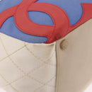CHANEL No. 5 Wild Stitch Chain Tote Bag Canvas Ivory Silver CC Auth 187876A-9