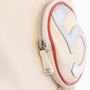 CHANEL No. 5 Wild Stitch Chain Tote Bag Canvas Ivory Silver CC Auth 187876A-10