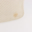 CHANEL No. 5 Wild Stitch Chain Tote Bag Canvas Ivory Silver CC Auth 187876A-3