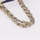 CHANEL No. 5 Wild Stitch Chain Tote Bag Canvas Ivory Silver CC Auth 187876A-8