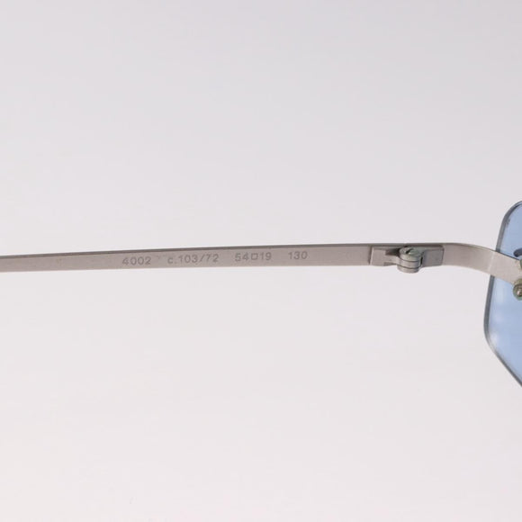 CHANEL Sunglasses metal Blue CC Auth 187883V