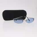 CHANEL Sunglasses metal Blue CC Auth 187883V-12