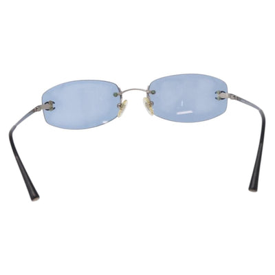 CHANEL Sunglasses metal Blue CC Auth 187883V - 0