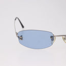 CHANEL Sunglasses metal Blue CC Auth 187883V-3
