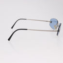 CHANEL Sunglasses metal Blue CC Auth 187883V-5