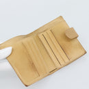 CHANEL Bifold Wallet Caviar Skin Beige Gold CC Auth 187885-9