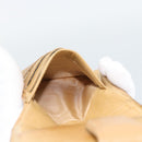CHANEL Bifold Wallet Caviar Skin Beige Gold CC Auth 187885-19