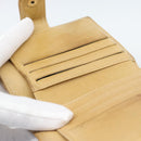 CHANEL Bifold Wallet Caviar Skin Beige Gold CC Auth 187885-20