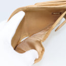 CHANEL Bifold Wallet Caviar Skin Beige Gold CC Auth 187885-10