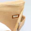 CHANEL Bifold Wallet Caviar Skin Beige Gold CC Auth 187885-11