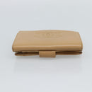 CHANEL Bifold Wallet Caviar Skin Beige Gold CC Auth 187885-5