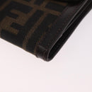FENDI Zucca Canvas Bifold Wallet Black Brown Auth 187886V-16