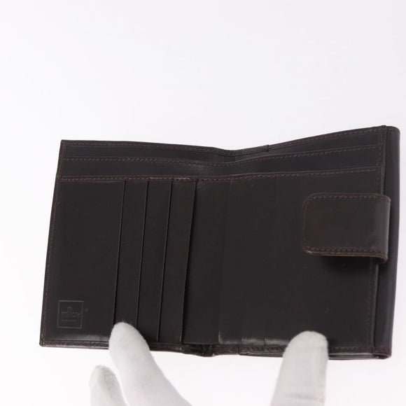 FENDI Zucca Canvas Bifold Wallet Black Brown Auth 187886V