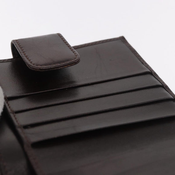 FENDI Zucca Canvas Bifold Wallet Black Brown Auth 187886V