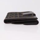 FENDI Zucca Canvas Bifold Wallet Black Brown Auth 187886V-3