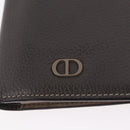 Christian Dior Long Wallet Leather Brown Silver Auth 187887-12