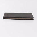Christian Dior Long Wallet Leather Brown Silver Auth 187887-4