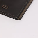 Christian Dior Long Wallet Leather Brown Silver Auth 187887-9