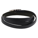 HERMES Appi 3 Bracelet Leather Black Auth 187888-3