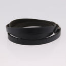 HERMES Appi 3 Bracelet Leather Black Auth 187888-5