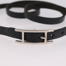 HERMES Appi 3 Bracelet Leather Black Auth 187888-6
