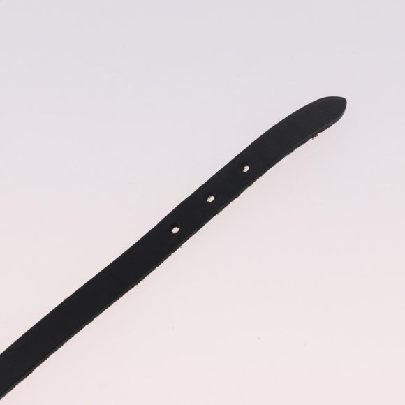 HERMES Appi 3 Bracelet Leather Black Auth 187888