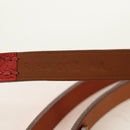 HERMES Appi 3 Bracelet Leather Orange Auth 187889M-11