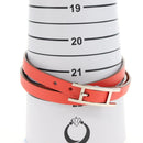 HERMES Appi 3 Bracelet Leather Orange Auth 187889M-13