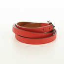 HERMES Appi 3 Bracelet Leather Orange Auth 187889M-4