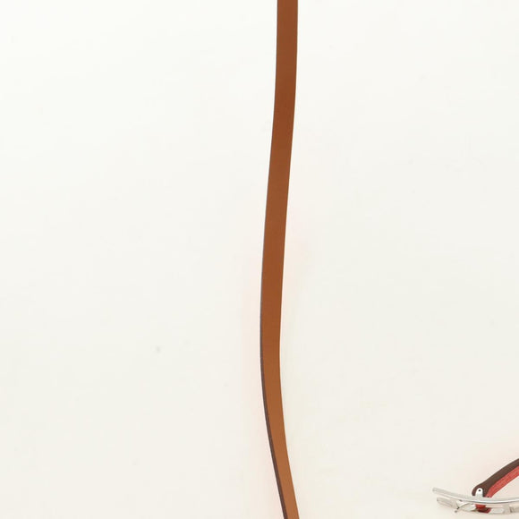 HERMES Appi 3 Bracelet Leather Orange Auth 187889M