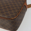 CELINE Macadam Canvas Shoulder Bag PVC Leather Brown Gold Auth 187894-8