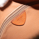 CELINE Macadam Canvas Shoulder Bag PVC Leather Brown Gold Auth 187894-12
