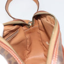 CELINE Macadam Canvas Shoulder Bag PVC Leather Brown Gold Auth 187894-19
