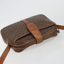 CELINE Macadam Canvas Shoulder Bag PVC Leather Brown Gold Auth 187894-6