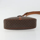 CELINE Macadam Canvas Shoulder Bag PVC Leather Brown Gold Auth 187894-5