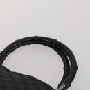 GUCCI GG Canvas Bamboo Hand Bag 3 Set Black Beige Auth 187895-14