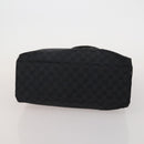 GUCCI GG Canvas Bamboo Hand Bag 3 Set Black Beige Auth 187895-15