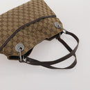 GUCCI GG Canvas Bamboo Hand Bag 3 Set Black Beige Auth 187895-20